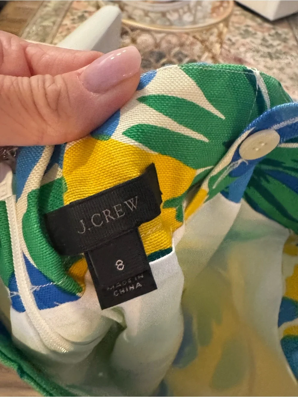 J. Crew Bright Floral Mini Dress in Blue, Yellow & Green